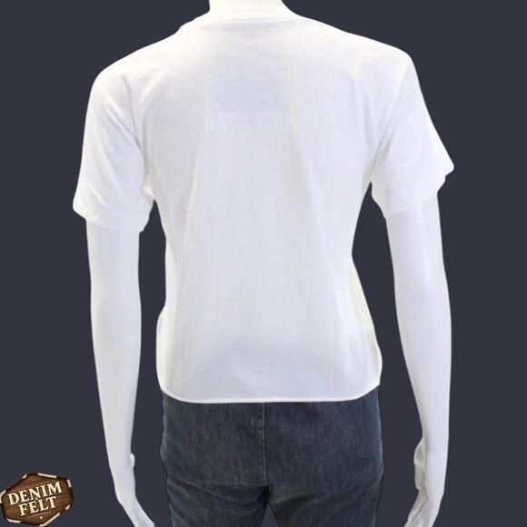 Aviator Nation Cropped AV Logo Graphic Tee White Rainbow T/Shirt Sz S - Picture 7 of 13